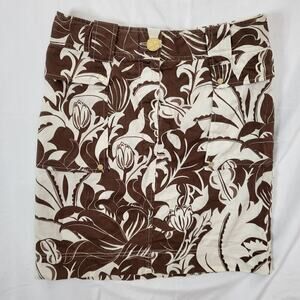 TORY BURCH Hawaiian Floral Cargo Skirt Size 0